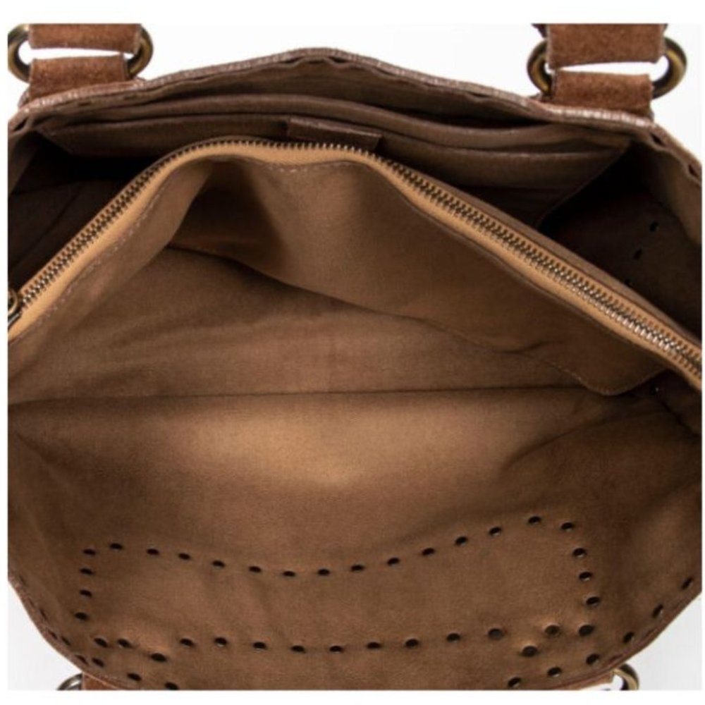 Pre-Loved Celine Brown Suede Leather Purse - Picture 9 of 10